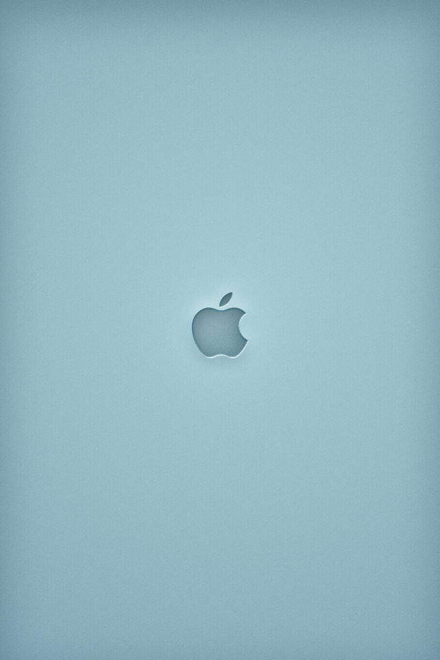 iphone wallpaper hd. 640x960 — download Blue Apple Logo wallpaper