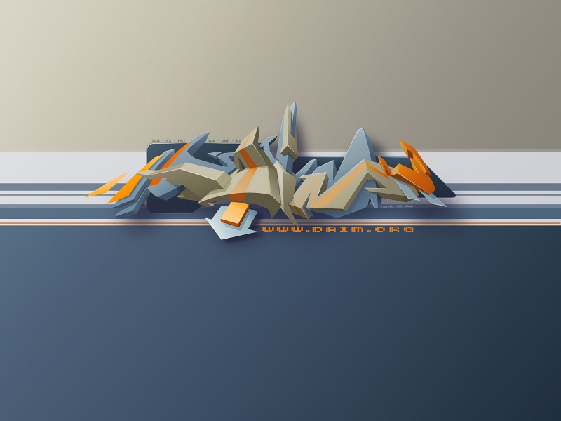 3d wallpaper graffiti. Graffiti: Daim 3D wallpapers