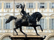 Statue of the Duke of Savoy, San Carlo Square, Turin, Italy