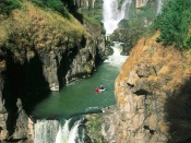 Extreme Kayaking, White River Falls, White River, Oregon, USA