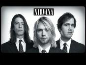 Nirvana, black and white photo