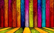 Rainbow Colorful Wood Background