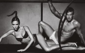 David And Victoria Beckham At Underwear Ads