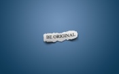 Be Original, blue background