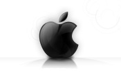 Black Apple Logo On A White Background