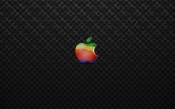 Colorful Apple Logo On A Black Background