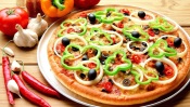 Pizza With Green Peppers