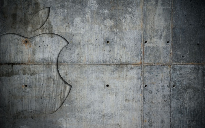 Concrete Apple Logo