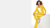 Alessandra Ambrosio in Yellow Duffle