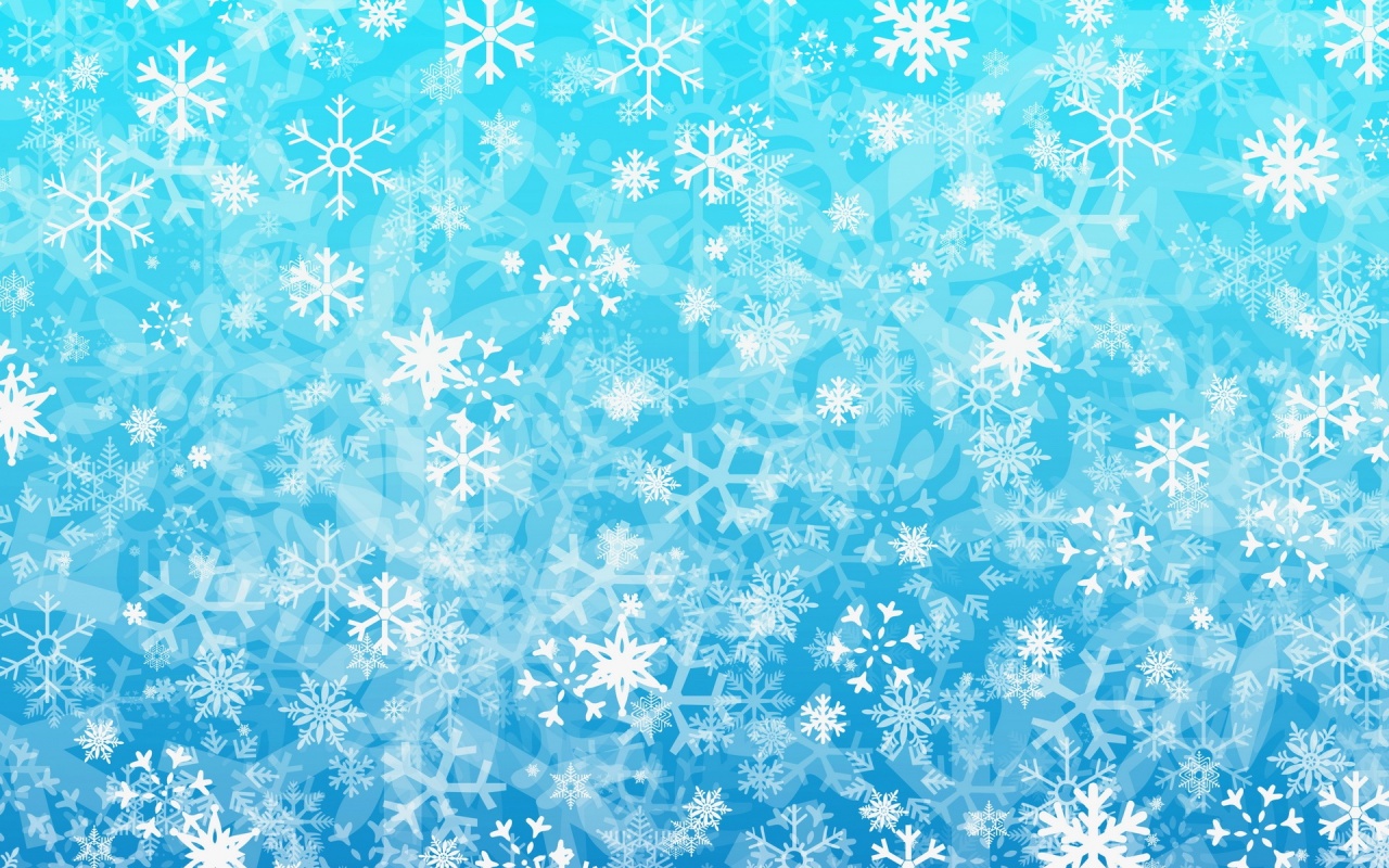 Snowflakes, Blue background