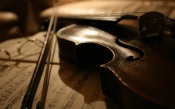 Violin, Bow and Notes