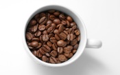 A White Cup of Coffee Beans