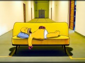 Homer Simpson Sleeps on the Sofa, Doughnuts