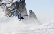 Eurocopter, EC 145, Helicopter, Snow, Mountains