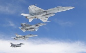 Aircraft, Flight, Sky, General Dynamics F-16 Fighting Falcon, Mcdonnell Douglas Fa-18 Hornet