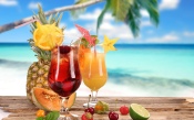 Tropical Cocktails, Pineapple, Lime, Fruit