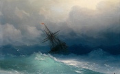 Ivan Konstantinovich Aivazovsky. Ship in Stormy Sea, 1858
