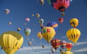 Colored Balloons in the Sky