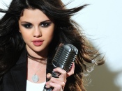 Selena Gomez With Microphone