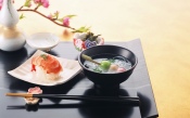 Japanese Food, Sushi, Soup, Chopsticks