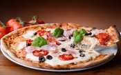 Pizza with Tomatoes and Olives