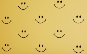 Smileys, yellow background