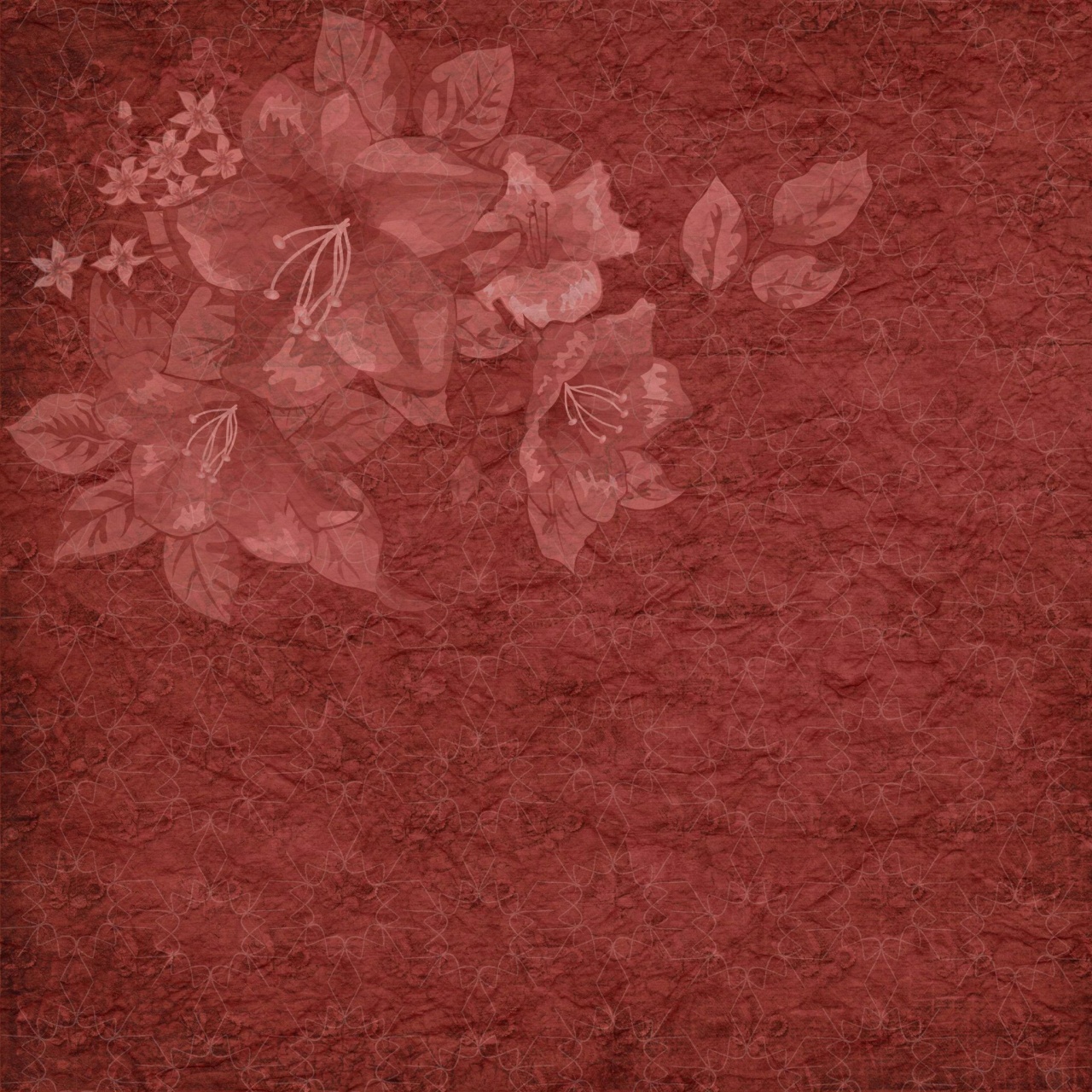 Flowers on a Red Background