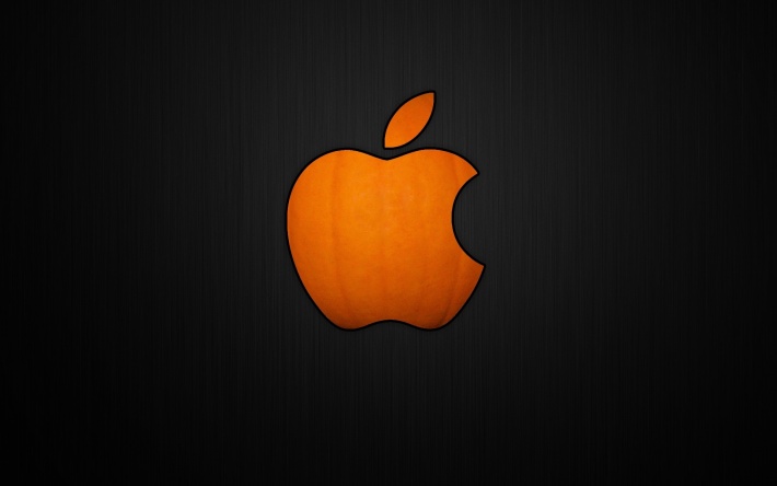 Apple Logo in the Style of Halloween