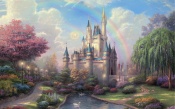 New Day at the Cinderella Castle, Thomas Kinkade, Disneyland