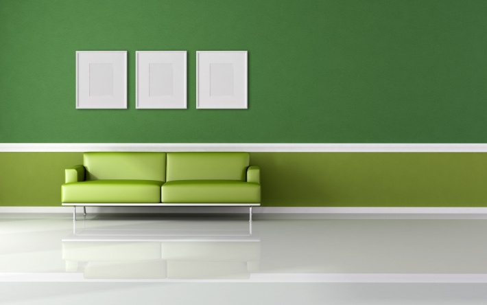 Interior in Green Color