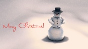Snowman Wishes Everyone a Merry Christmas