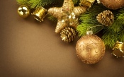 Gold Ornaments for the Christmas Tree
