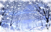 Winter Landscape Painted Colors