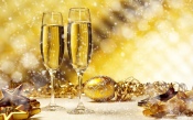 Glasses of Champagne in the New Year