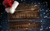 North Pole. Happy Holidays 1920x1200