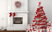 Christmas in Red and White Color 1920x1200
