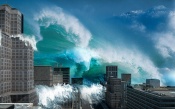 Huge Wave Covers City