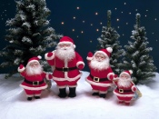 Four of Santa Claus 1920x1440