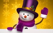 Snowman in a Hat 2560x1600