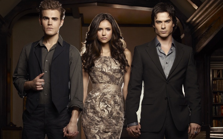 The Vampire Diaries, Elena Gilbert, Stefan and Damon Salvatore
