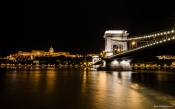 Szechenyi Bridge at Night, Budapest, Hungary