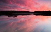 Amazing Pink Skies Reflection in the Lake