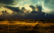 Mighty Clouds, Sunlight, Field, Planets