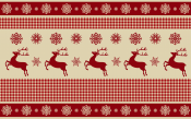 Winter Pattern With Deer