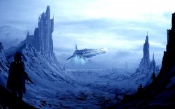 Spaceship in the Frozen Spaceport
