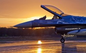 F-16 Falcon at Sunset