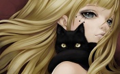 Girl With Black Cat
