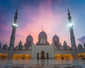 Sheikh Zayed Grand Mosque at Sunset, Abu Dhabi, UAE